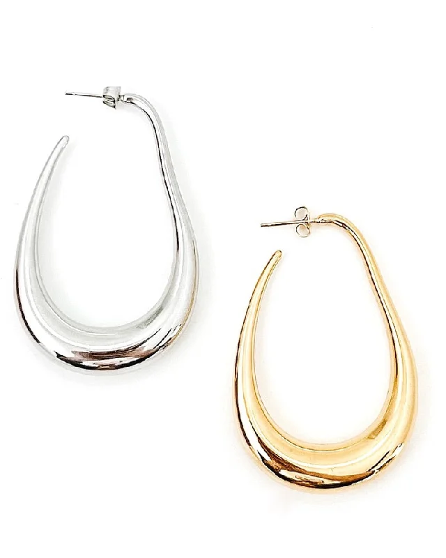 vintage earrings for women -Edfina Large Hoop Earrings || Choose Color