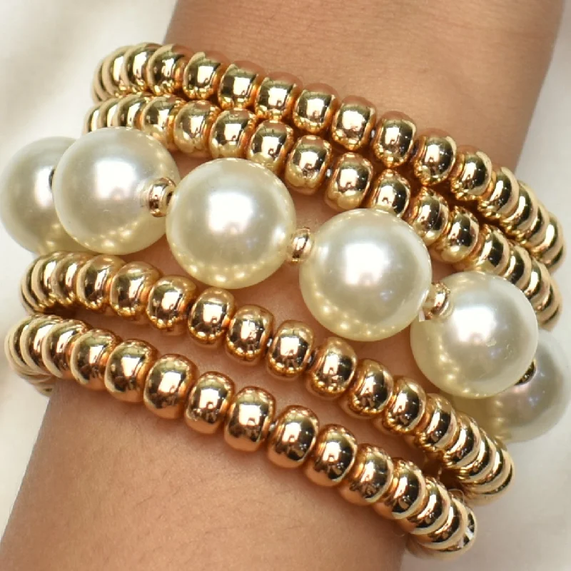 fashion bangles for women -TFC Golden Grace Bracelet (Stack of 5)