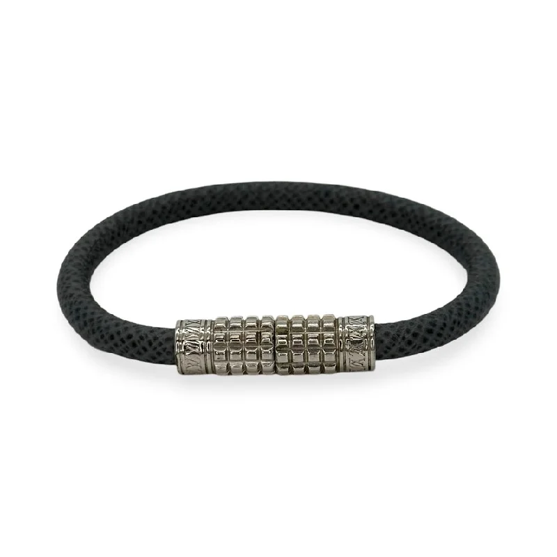 silver charm bracelets for women -LOUIS VUITTON: Taiga Digit Bracelet