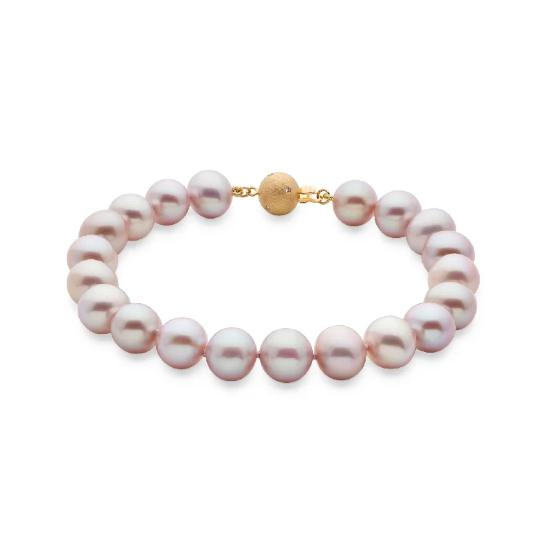 diamond bangles for women -8mm Pink Pearl Bracelet