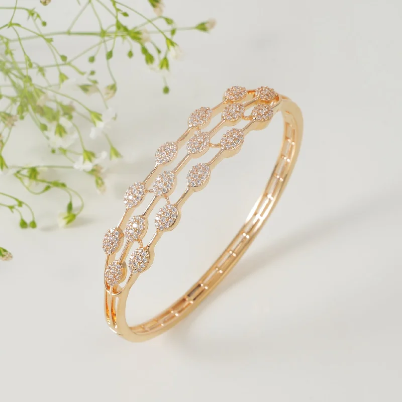 cuff bracelets for women -Stunning diamond studded cuff bracelet